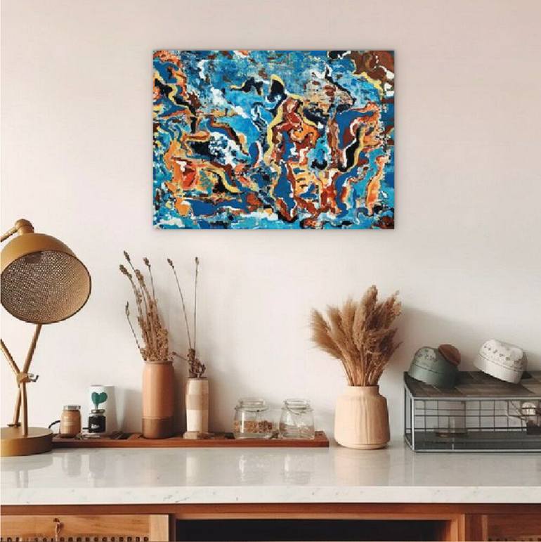 Original Abstract Painting by Wafa El Hilali