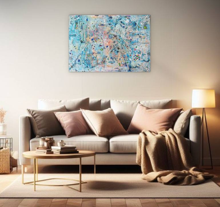 Original Abstract Painting by Wafa El Hilali