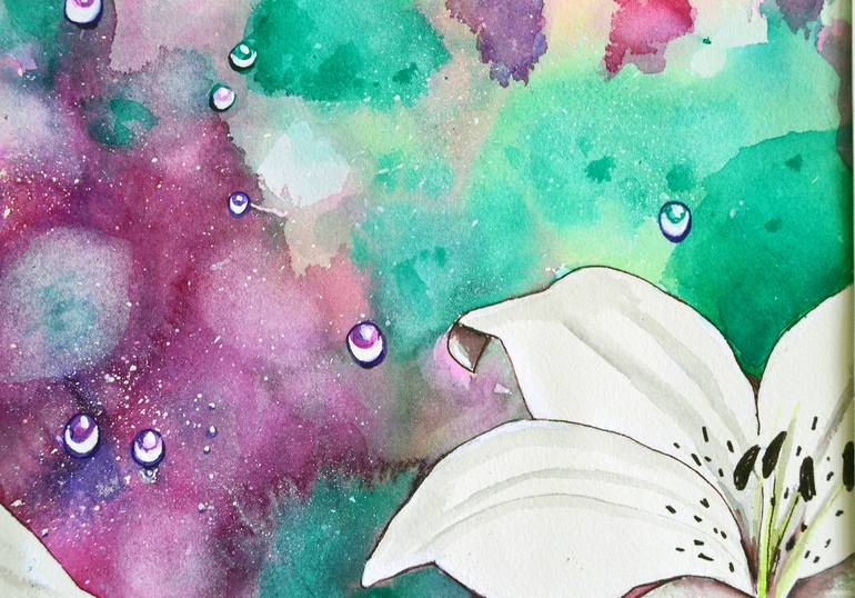 Original Abstract Expressionism Floral Painting by Amanda Abanses