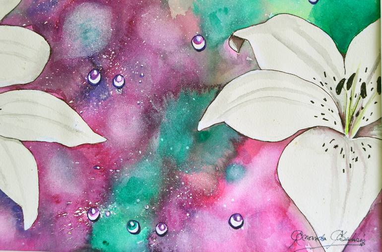 Original Abstract Expressionism Floral Painting by Amanda Abanses