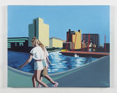 Print of Figurative Cities Paintings by Bobby Fitzgerald