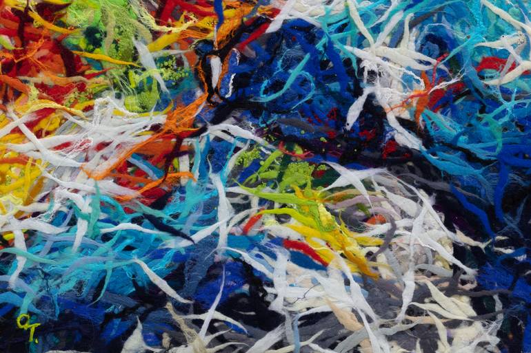 Original Abstract Expressionism Abstract Mixed Media by Olesia Tkachenko