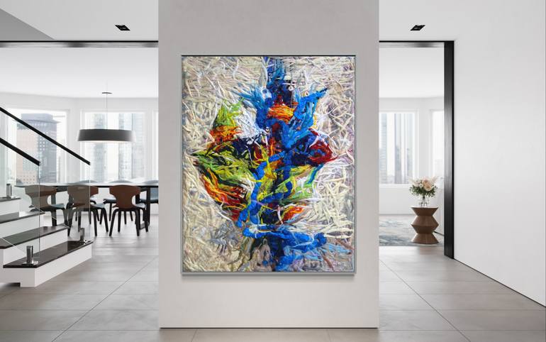 Original Abstract Expressionism Abstract Painting by Olesia Tkachenko