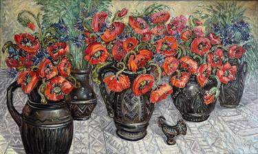 Original Folk Architecture Painting by Iryna Fartukh