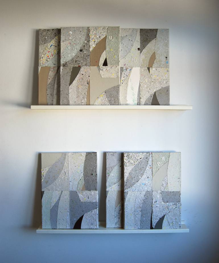 Original Abstract Expressionism Abstract Collage by Nick Maroussas