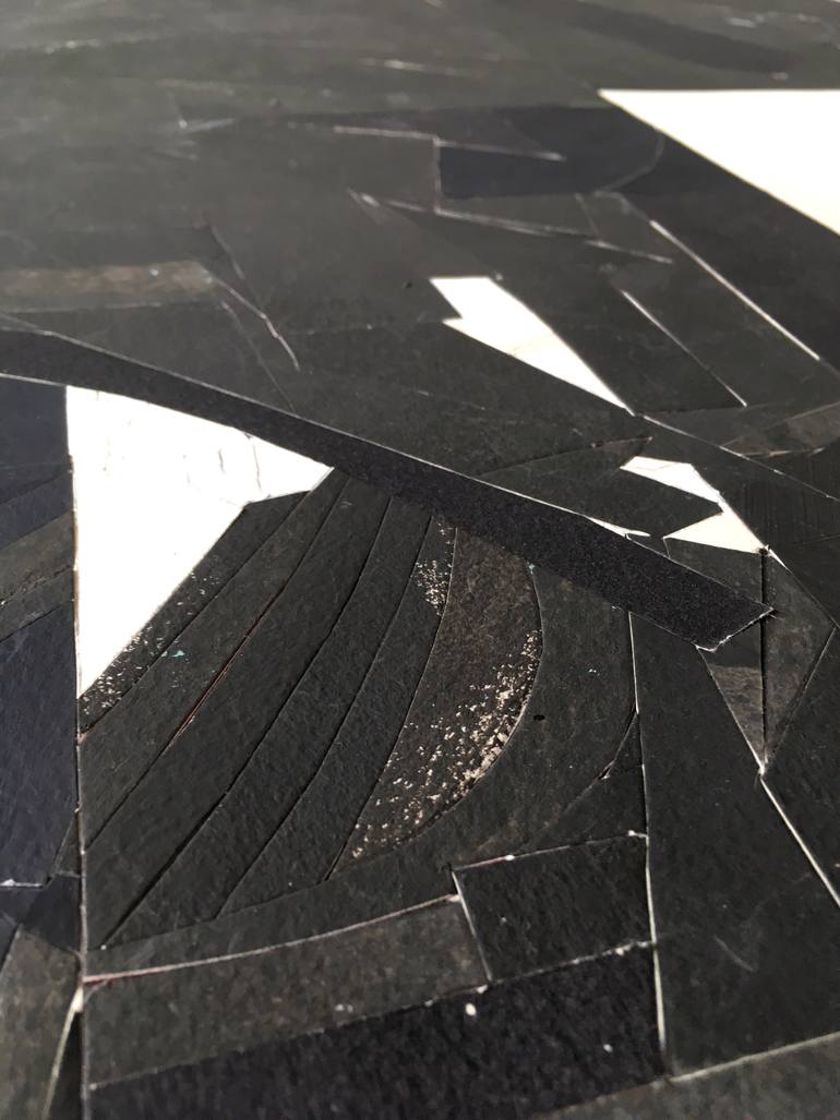 Original Abstract Expressionism Abstract Collage by Nick Maroussas