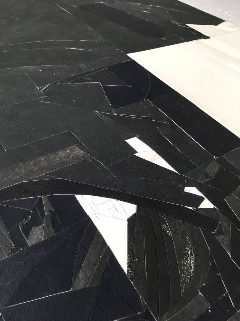 Original Abstract Expressionism Abstract Collage by Nick Maroussas