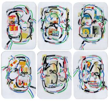 Original Cubism Graffiti Collage by Nick Maroussas