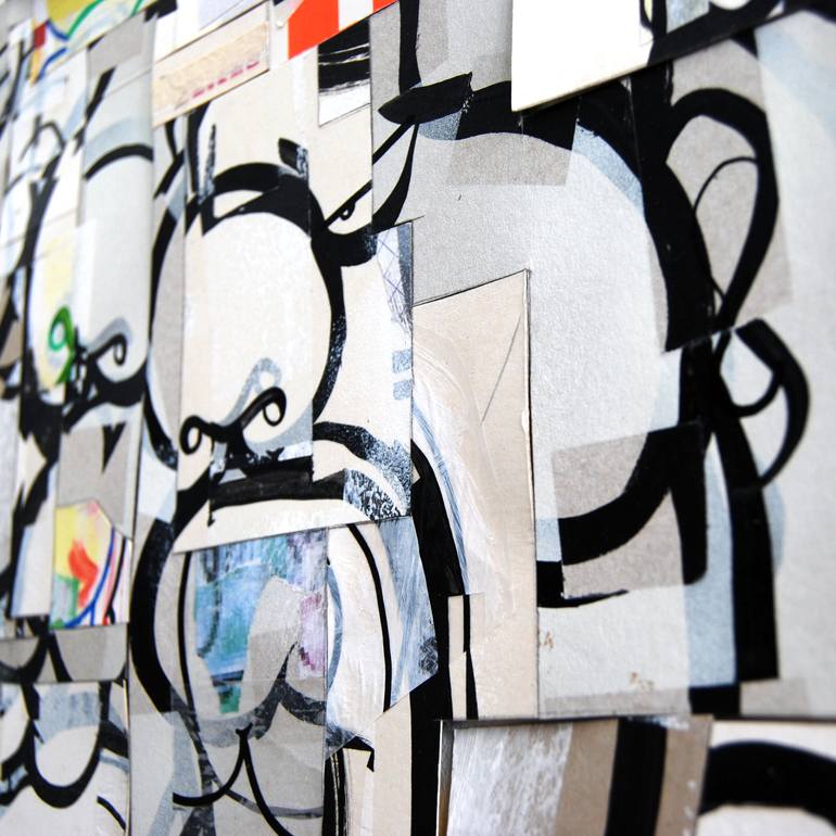 Original Cubism Graffiti Collage by Nick Maroussas