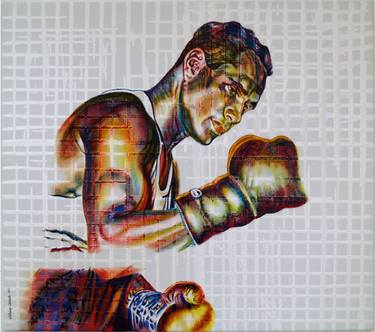 Original Abstract Expressionism Sports Painting by Miriam Cabello