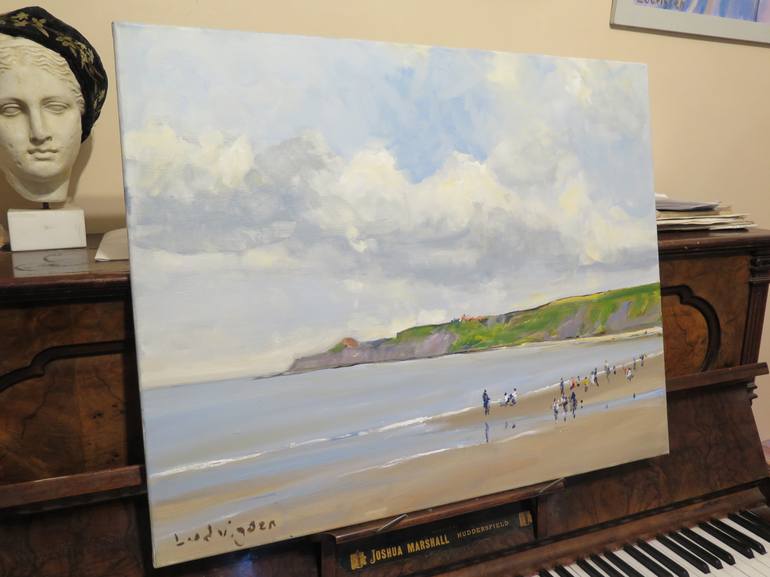 Original Impressionism Seascape Painting by Malcolm Ludvigsen