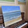 Painted from the cliff top above Filey beach on a lovely June day. A proper plein-air painting!
I'm selling it unframed because choice of frame is a very personal thing, and, besides, you don't want to pay commission on the frame and the extra postage costs. It's a standard size so framing should present no problem.