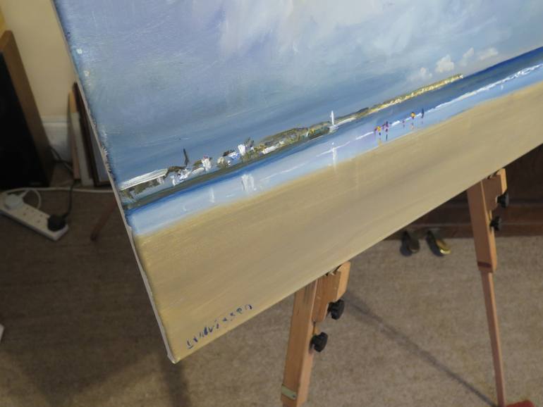 Original Impressionism Seascape Painting by Malcolm Ludvigsen