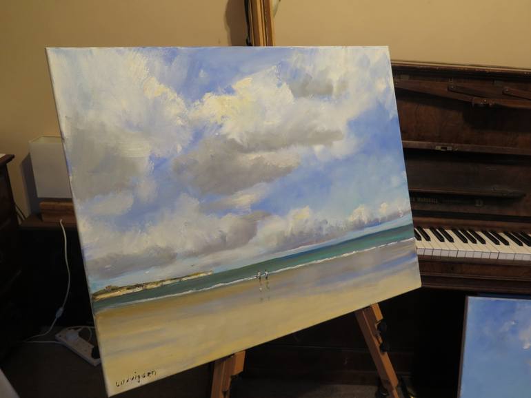 Original Impressionism Seascape Painting by Malcolm Ludvigsen