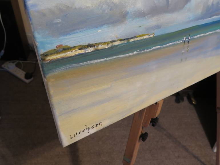 Original Impressionism Seascape Painting by Malcolm Ludvigsen