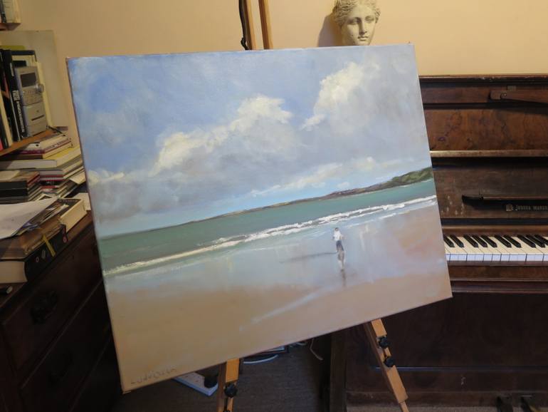 Original Impressionism Seascape Painting by Malcolm Ludvigsen
