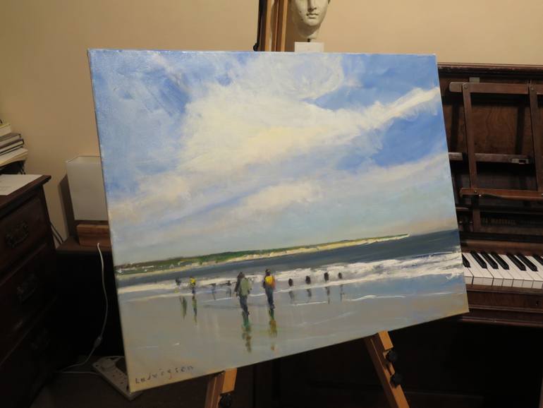 Original Impressionism Seascape Painting by Malcolm Ludvigsen