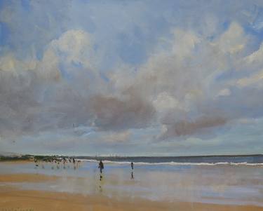 Original Impressionism Seascape Painting by Malcolm Ludvigsen