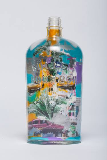 Saatchi Art Artist Bulleit Frontier Whiskey; Sculpture, “Bulleit Art in a Bottle: ’Miami Culture’” #art