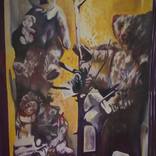 Bears suspended in the showcase by Mihaela Mihalache