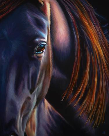 Original Horse Painting by Karen Broemmelsick