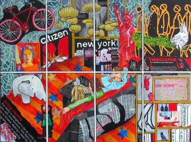 Original Street Art Cities Collage by Chery Holmes