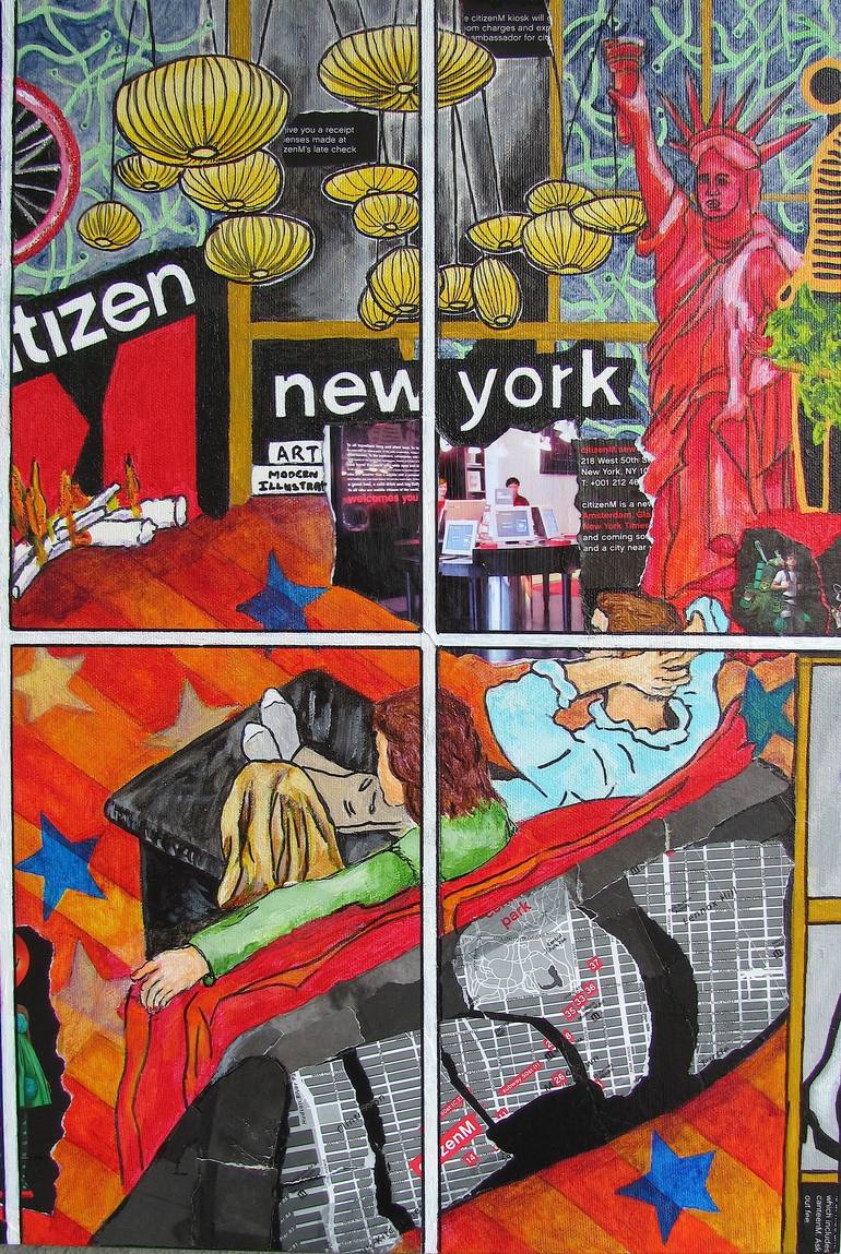 Original Street Art Cities Collage by Chery Holmes
