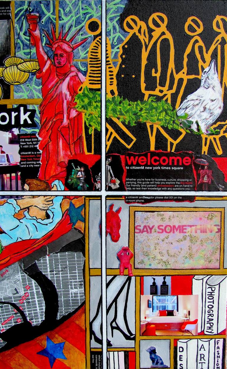 Original Street Art Cities Collage by Chery Holmes