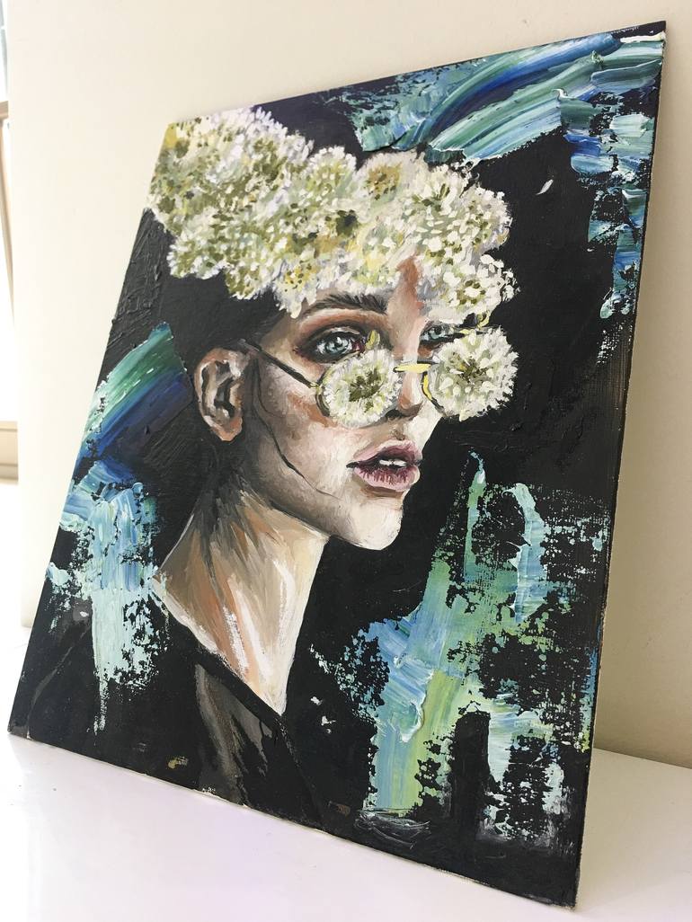 Original Abstract Portrait Painting by Valerija Andre