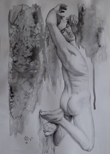 Original Conceptual Nude Drawings by Alfredo Furiati