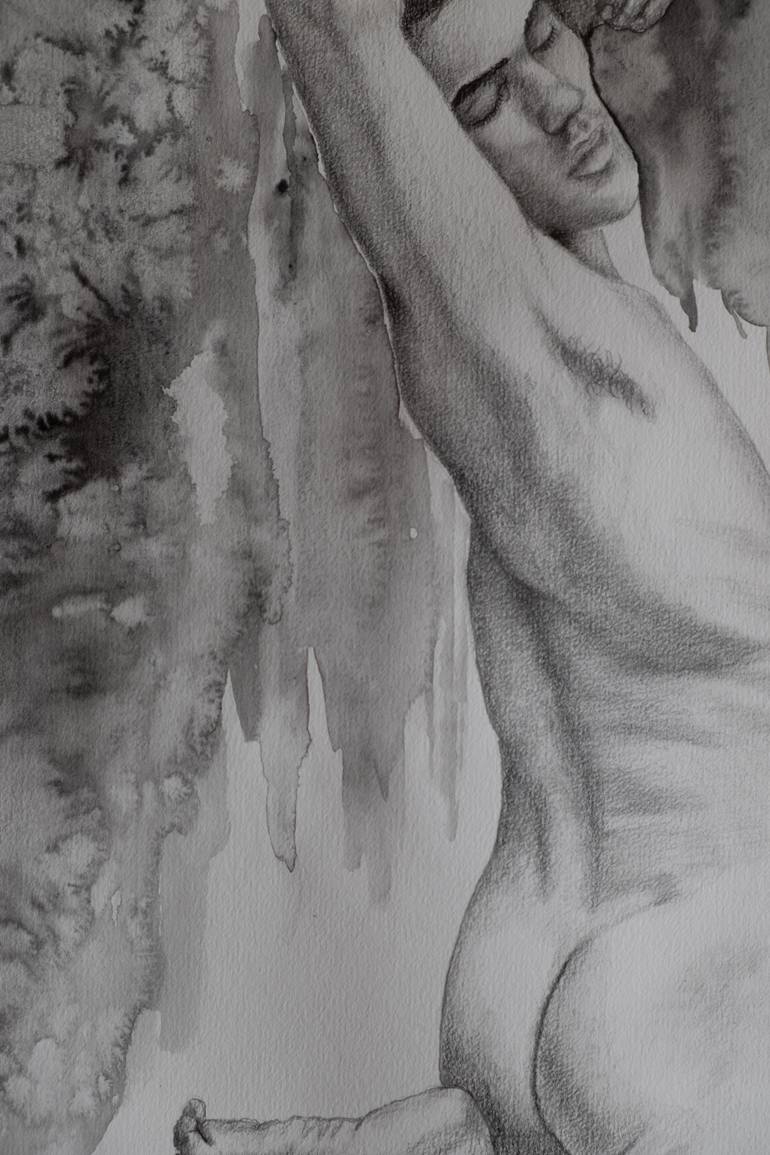 Original Conceptual Nude Drawing by Alfredo Furiati