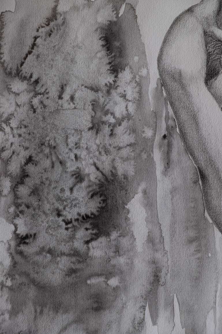 Original Conceptual Nude Drawing by Alfredo Furiati
