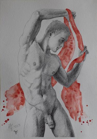 Original Figurative Nude Drawings by Alfredo Furiati