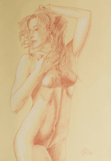 Original Figurative Nude Drawings by Alfredo Furiati