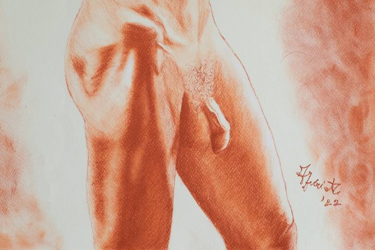 Original Nude Drawing by Alfredo Furiati