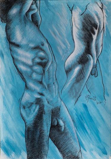 Original Figurative Nude Drawings by Alfredo Furiati