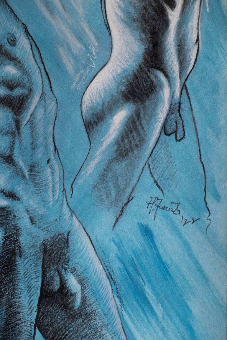 Original Nude Drawing by Alfredo Furiati
