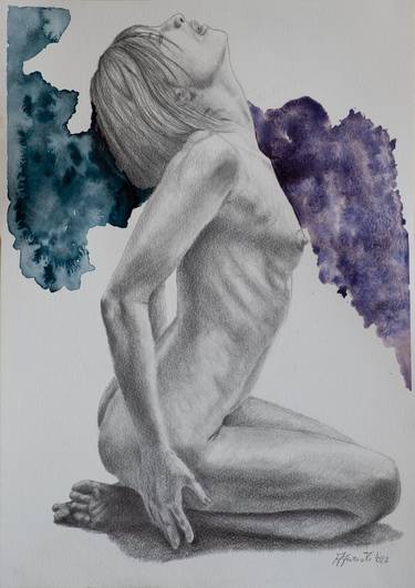 Original Figurative Nude Drawings by Alfredo Furiati