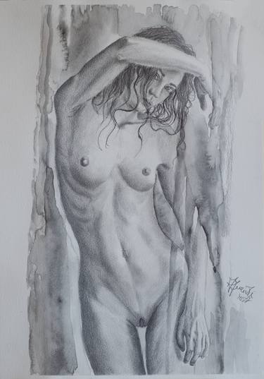 Original Figurative Nude Drawings by Alfredo Furiati