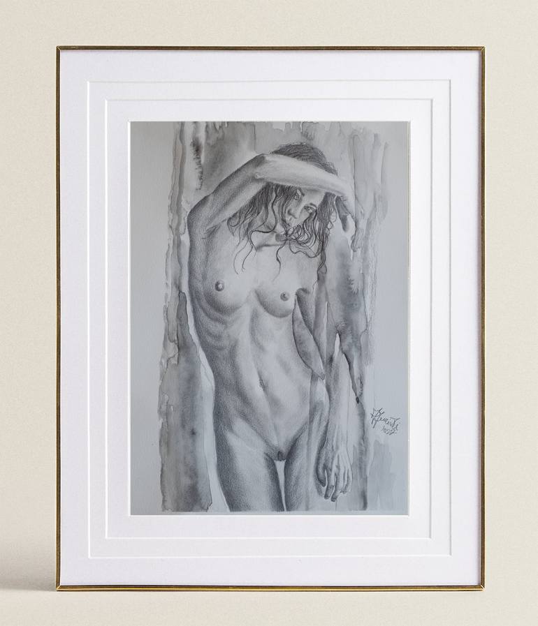 Original Figurative Nude Drawing by Alfredo Furiati