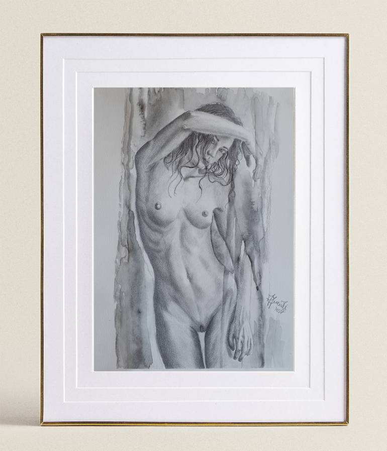 Original Figurative Nude Drawing by Alfredo Furiati
