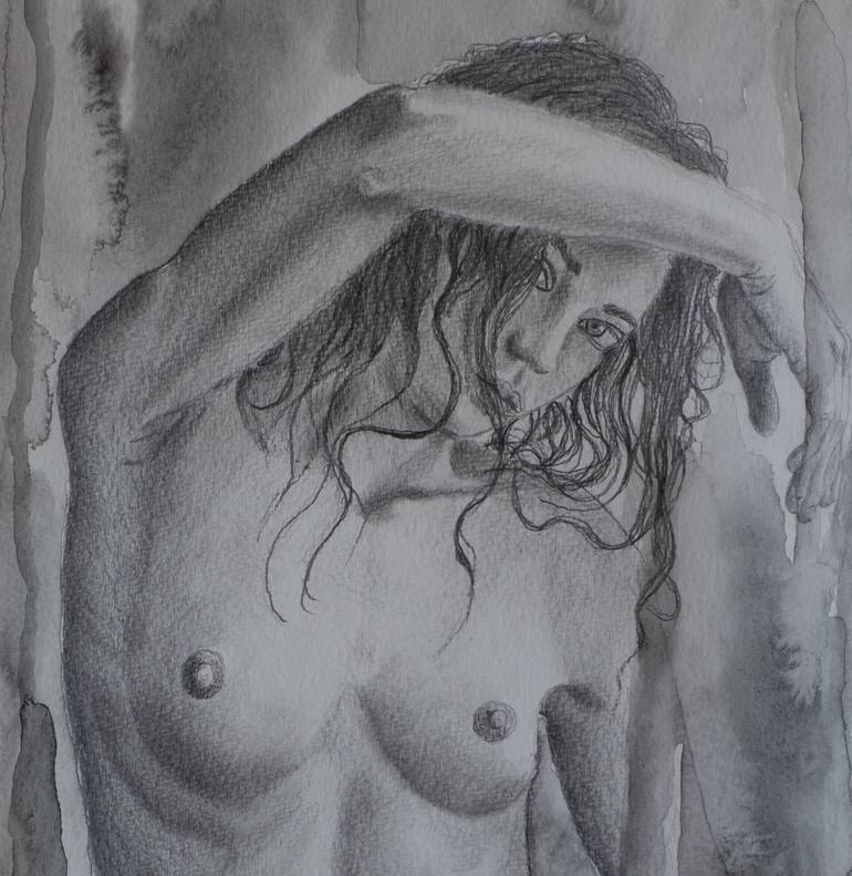 Original Figurative Nude Drawing by Alfredo Furiati