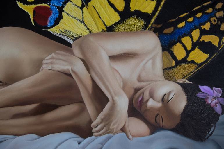 Original Conceptual Nude Painting by Alfredo Furiati