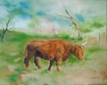 Print of Realism Cows Paintings by Clemens Groth