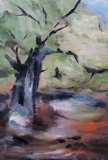 Original Expressionism Tree Painting by Clemens Groth