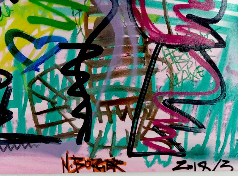 Original Abstract Expressionism Abstract Painting by Noah Borger