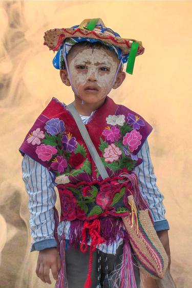 Ethnic boy with painted face thumb