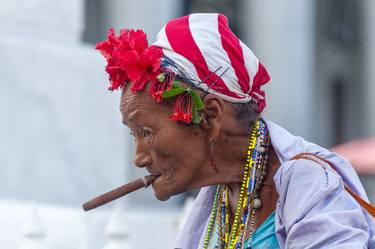 Old lady with cigar - Limited Edition of 15 thumb