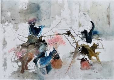 Original Abstract Expressionism Culture Painting by János Szilágyi