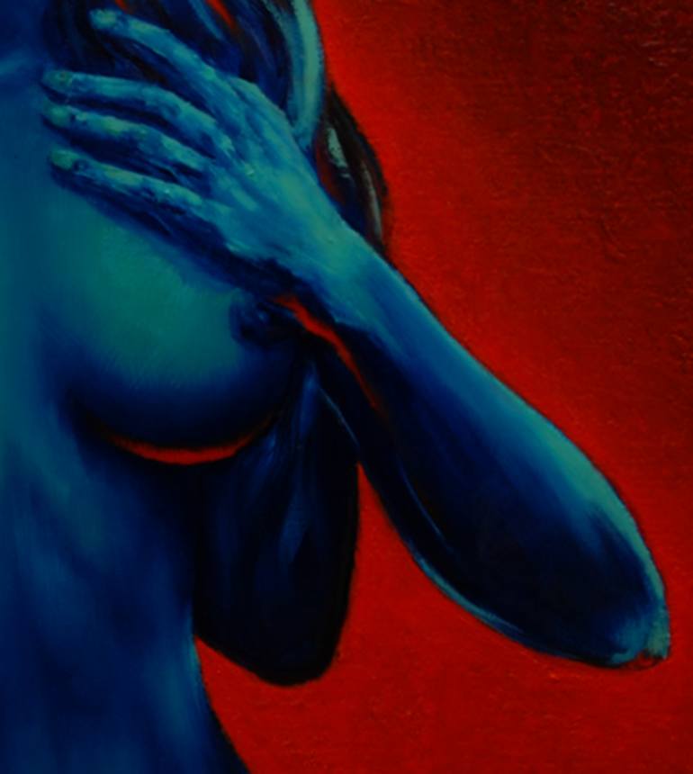 Original Figurative Erotic Painting by Anastasiia Vlasenko